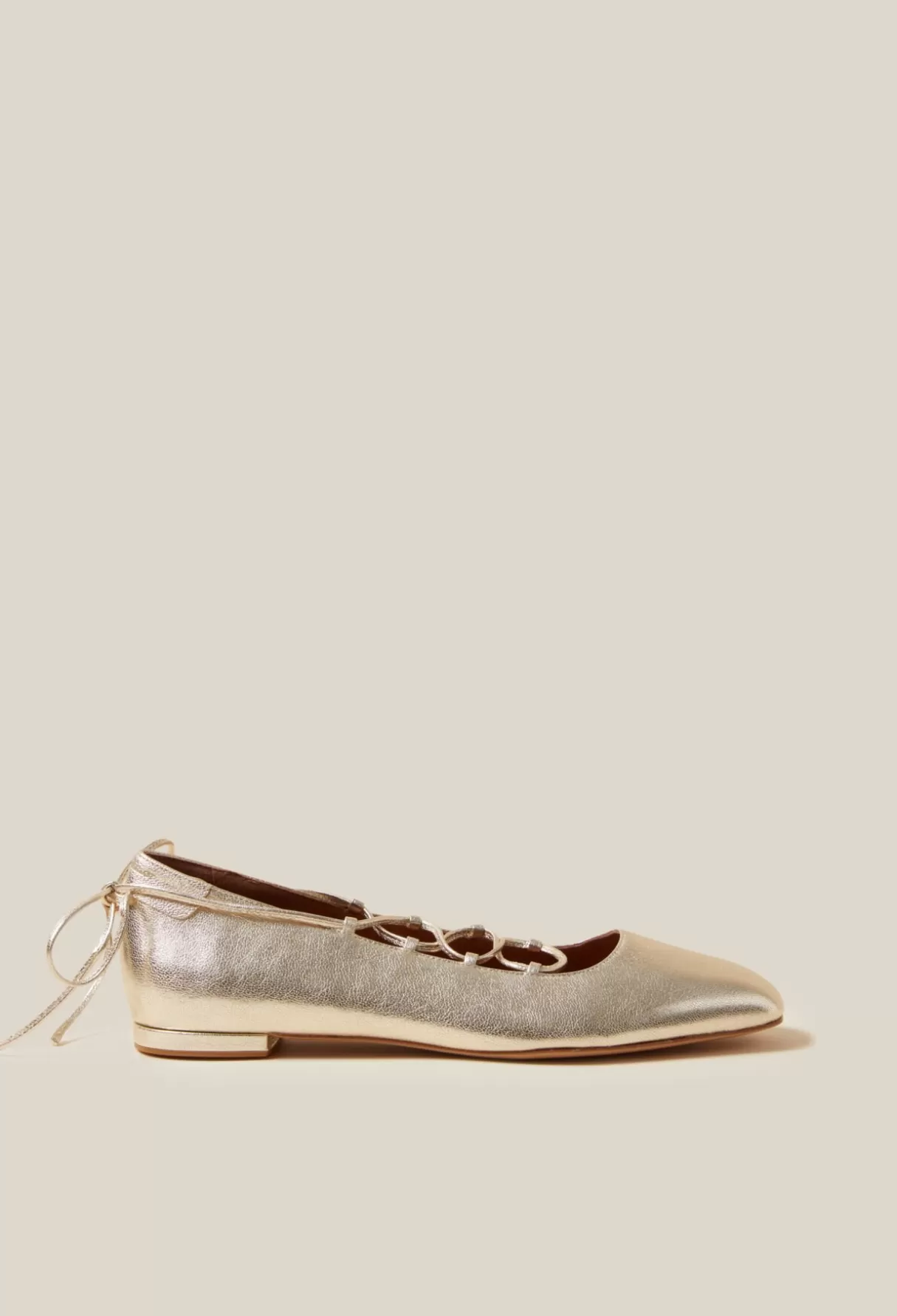 Ballerines-Claudie Pierlot Ballerines cuir doré Gold