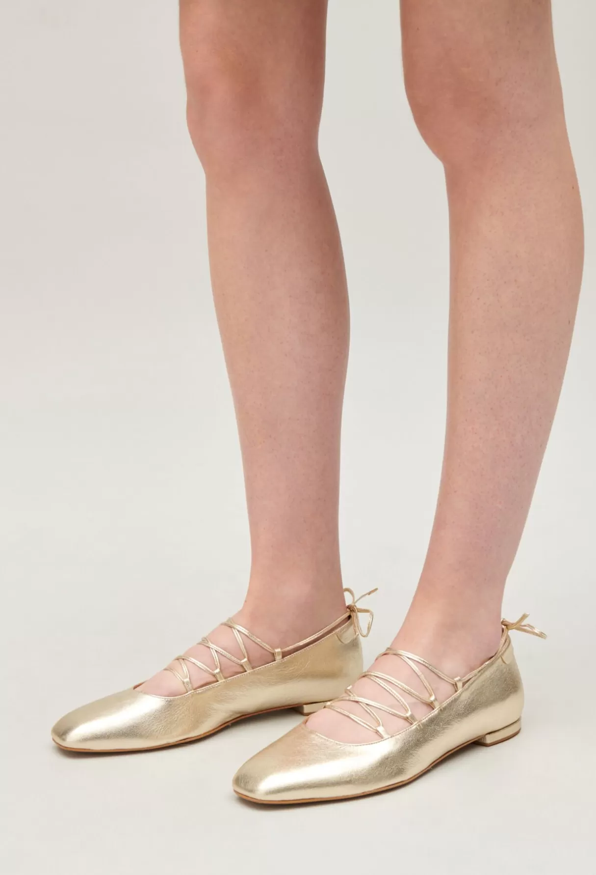 Ballerines-Claudie Pierlot Ballerines cuir doré Gold