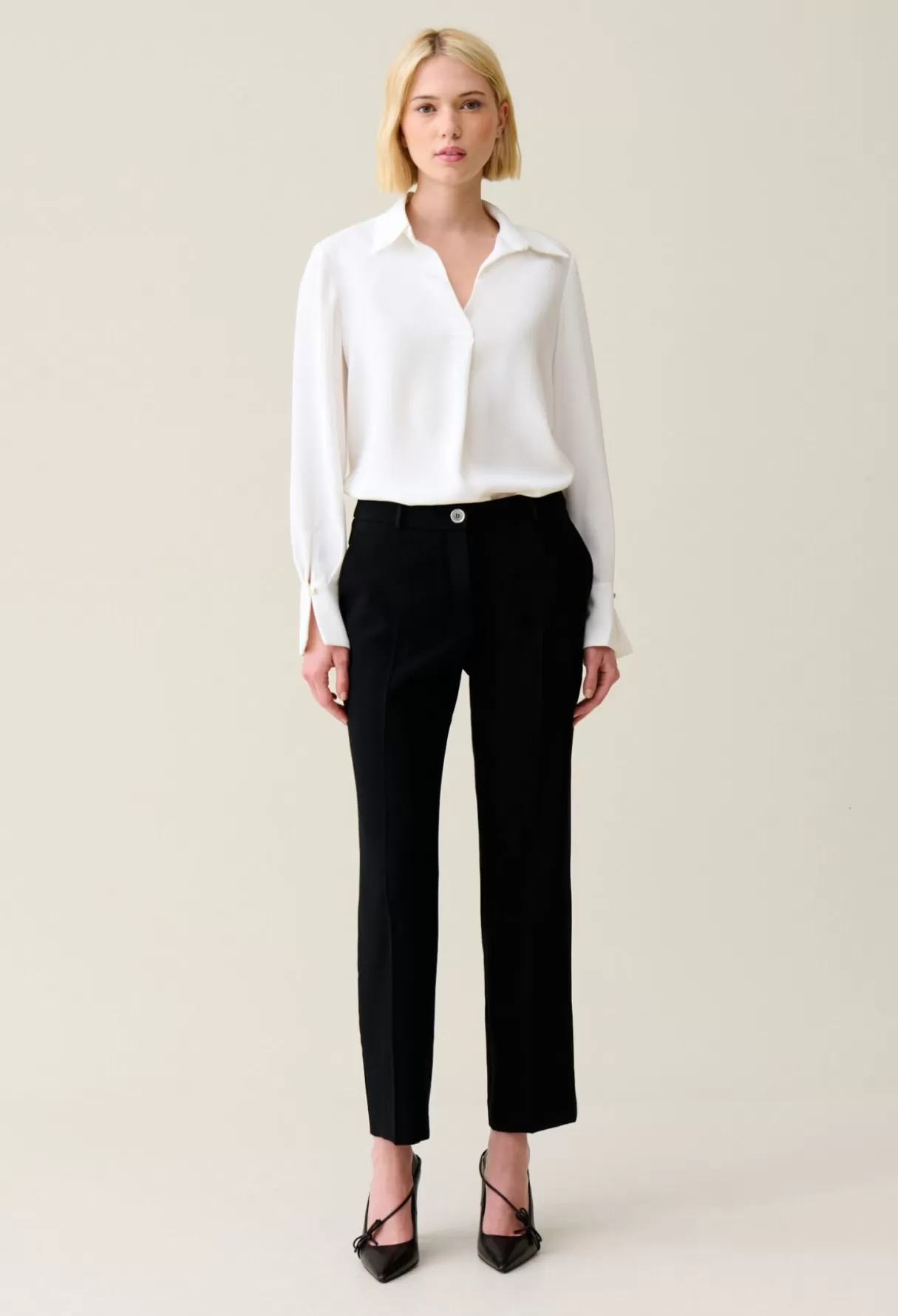 Tops Et Chemises-Claudie Pierlot Blouse fluide écrue Ecru