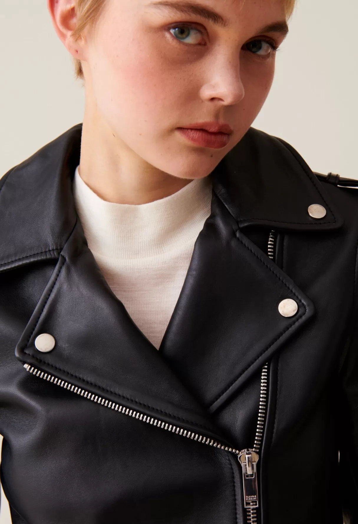 Blousons Et Vestes-Claudie Pierlot Blouson cuir Noir