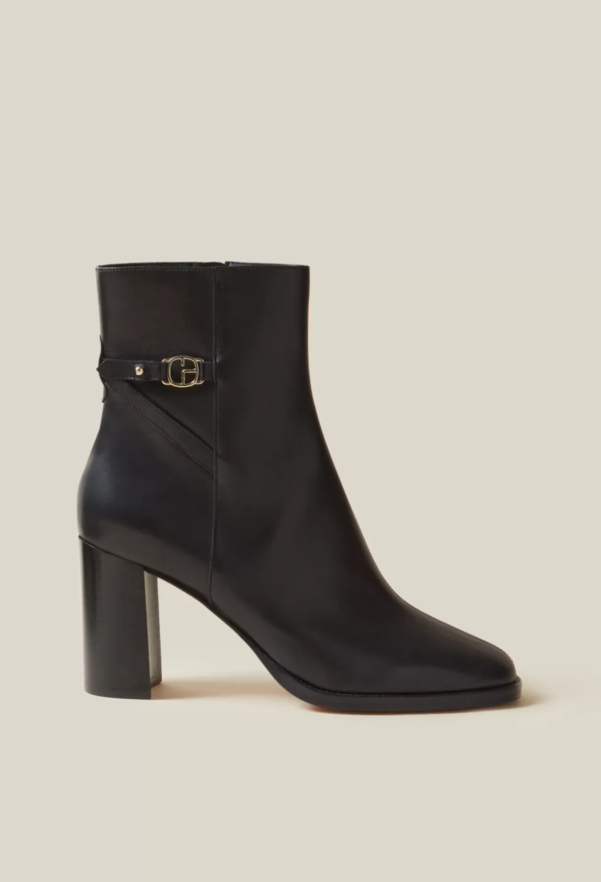 Bottines Et Bottes-Claudie Pierlot Bottines talons cuir vernis Noir