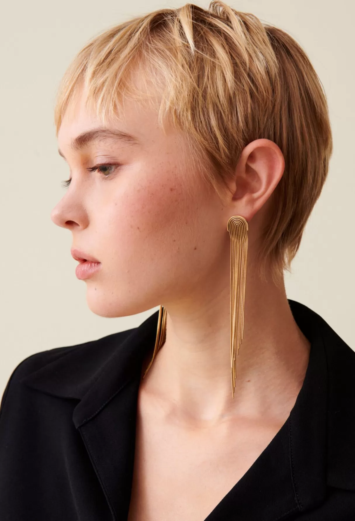 Bijoux Et Chouchous-Claudie Pierlot Boucles d'oreilles cascade dorées Gold