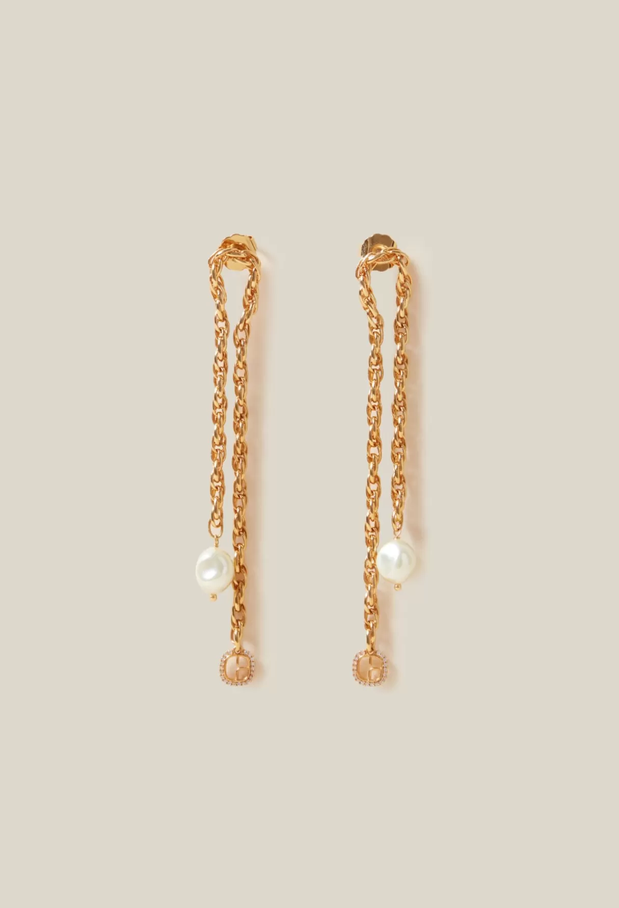 Bijoux Et Chouchous-Claudie Pierlot Boucles d'oreilles chaîne dorées Lightgold