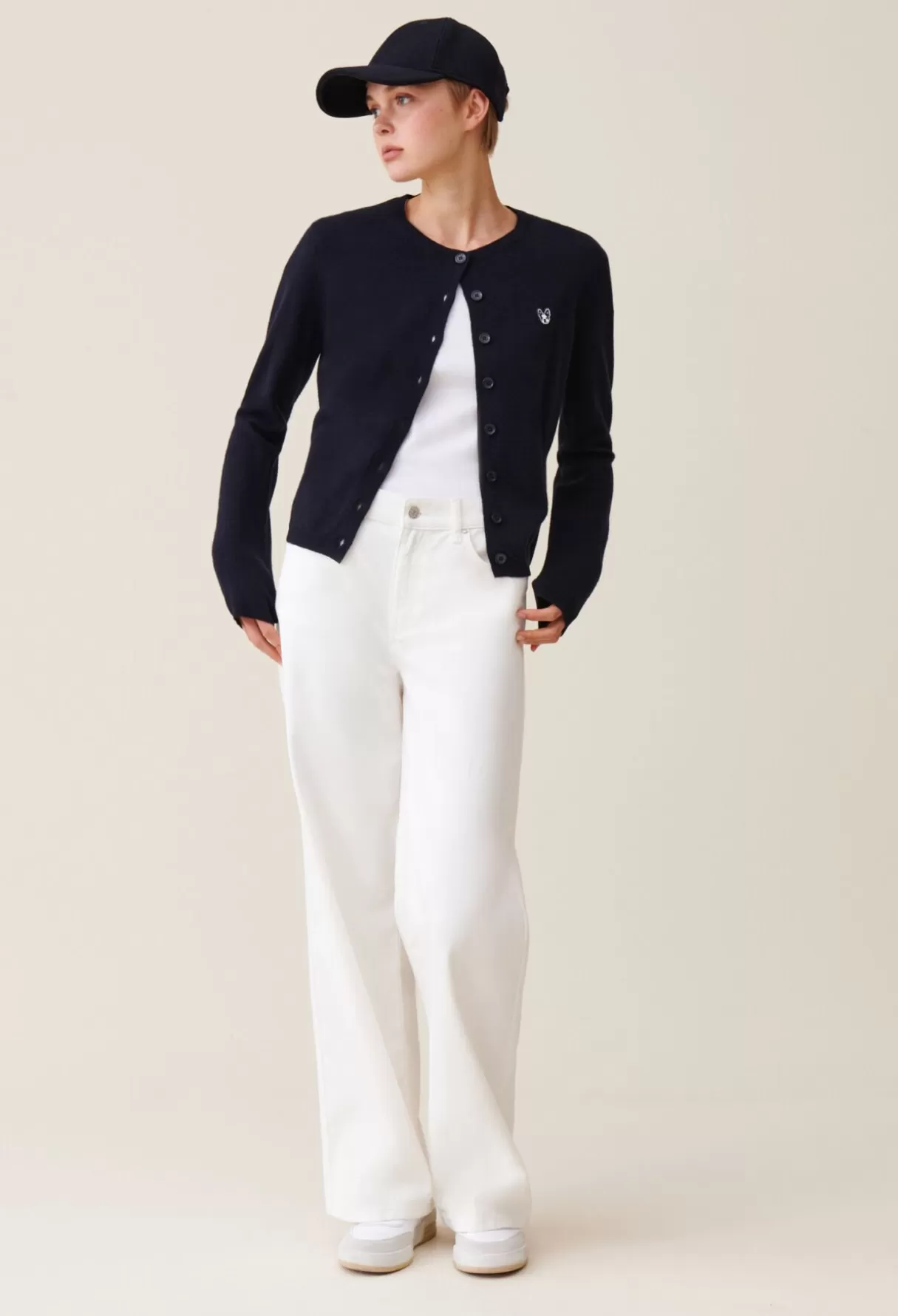 Pulls Et Cardigans-Claudie Pierlot Cardigan Jean Toto laine Marine