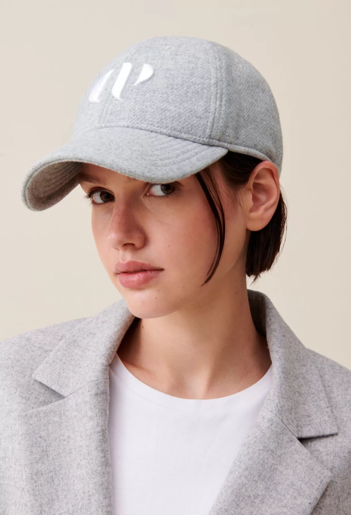 Casquettes-Claudie Pierlot Casquette broderie monogramme CP Grisclair