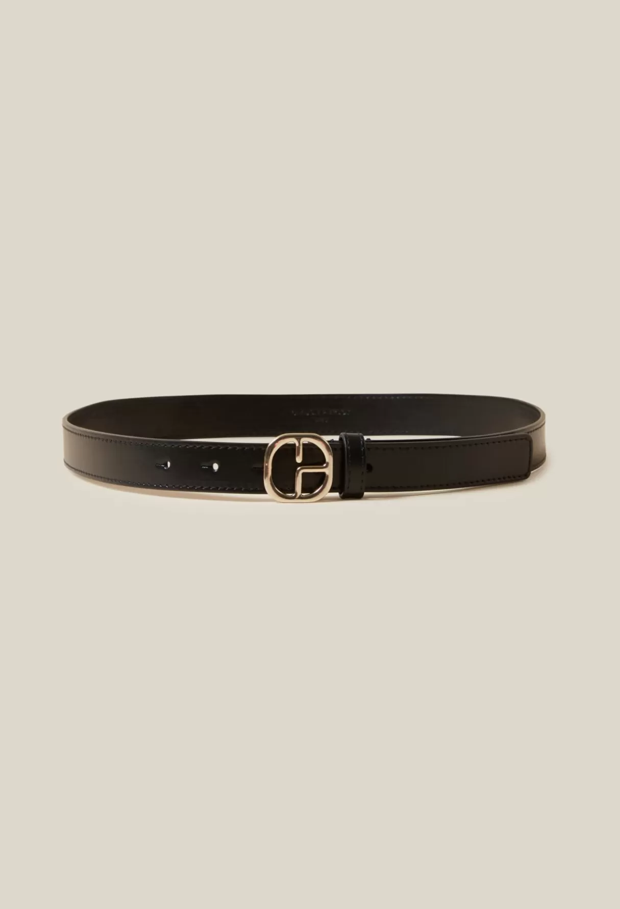 Ceintures-Claudie Pierlot Ceinture cuir Noir