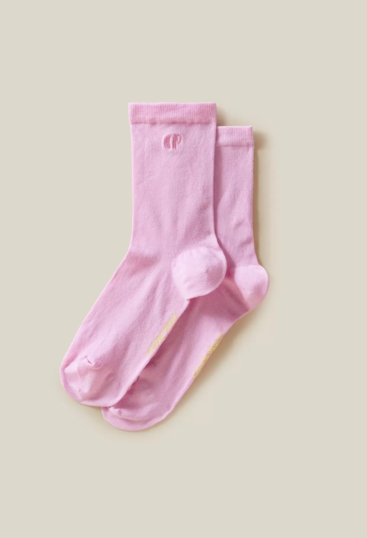 Chaussettes-Claudie Pierlot Chaussette broderie monogramme CP Rose