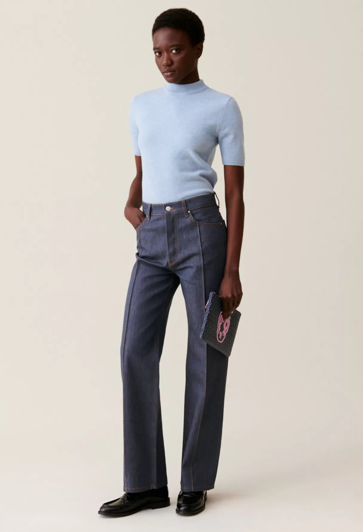 Pantalons Et Jeans-Claudie Pierlot Jean Claude droit taille haute Denimraw