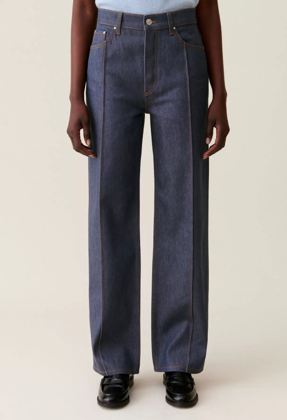 Pantalons Et Jeans-Claudie Pierlot Jean Claude droit taille haute Denimraw