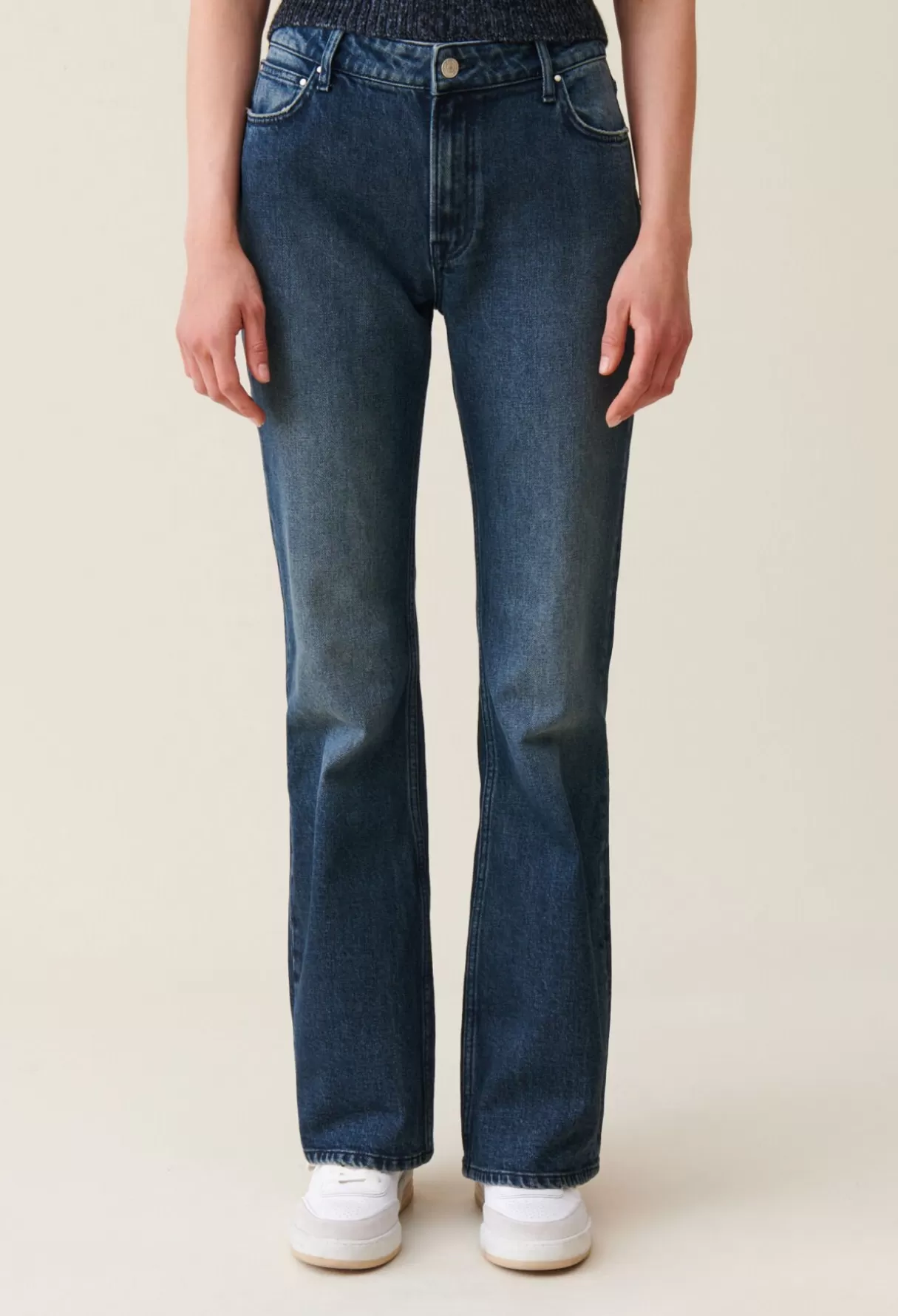 Pantalons Et Jeans-Claudie Pierlot Jean denim flare Denimdelave