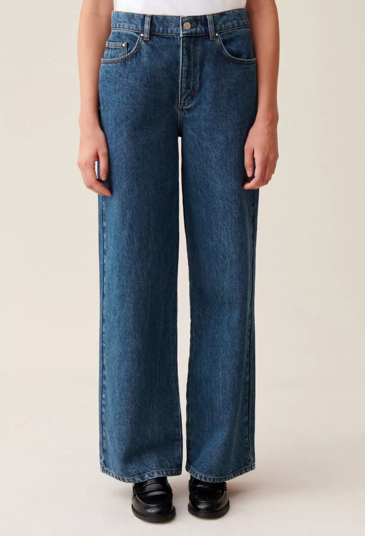 Pantalons Et Jeans-Claudie Pierlot Jean Michel baggy denim foncé Denimbleu