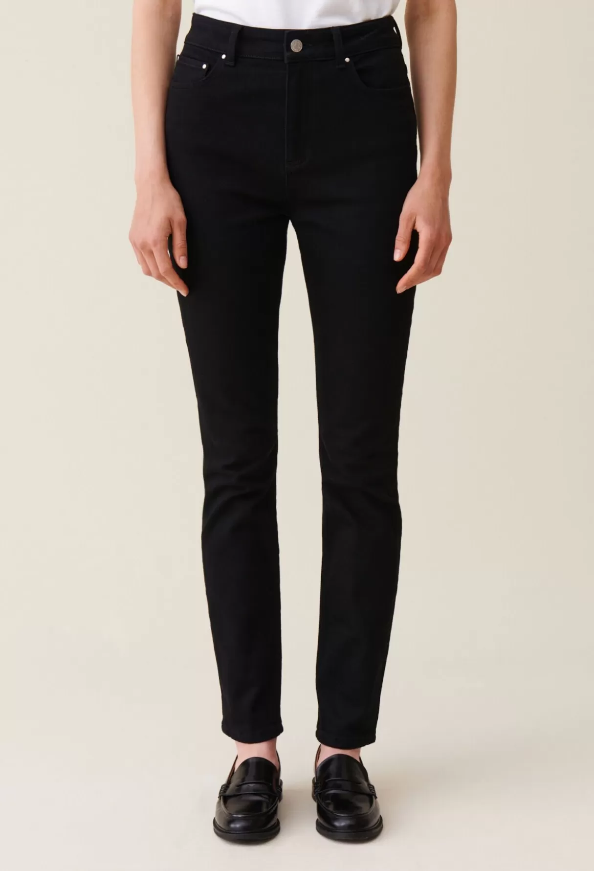 Pantalons Et Jeans-Claudie Pierlot Jean slim taille mi-haute Noir