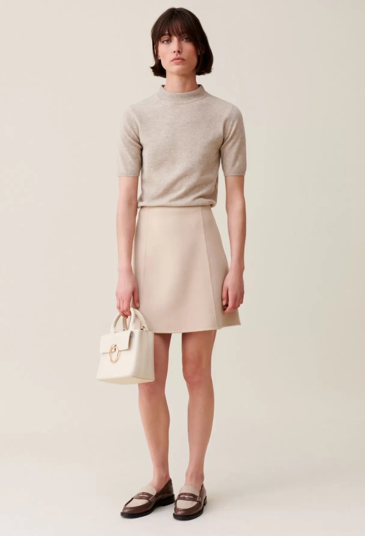 Jupes Et Shorts-Claudie Pierlot Jupe courte droite Beige