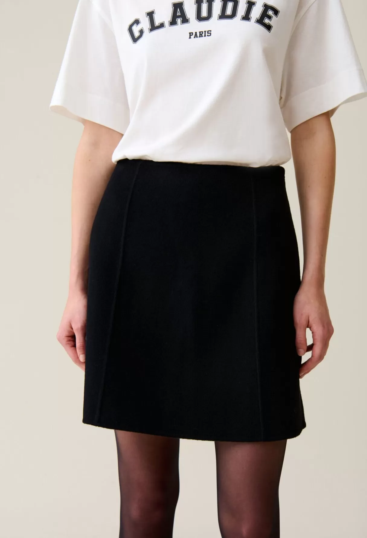 Jupes Et Shorts-Claudie Pierlot Jupe courte droite Noir