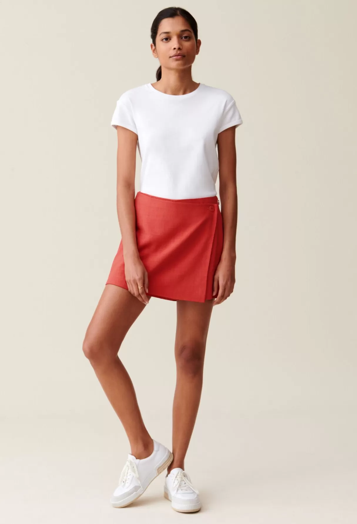 Jupes Et Shorts-Claudie Pierlot Jupe-short portefeuille Terracotta