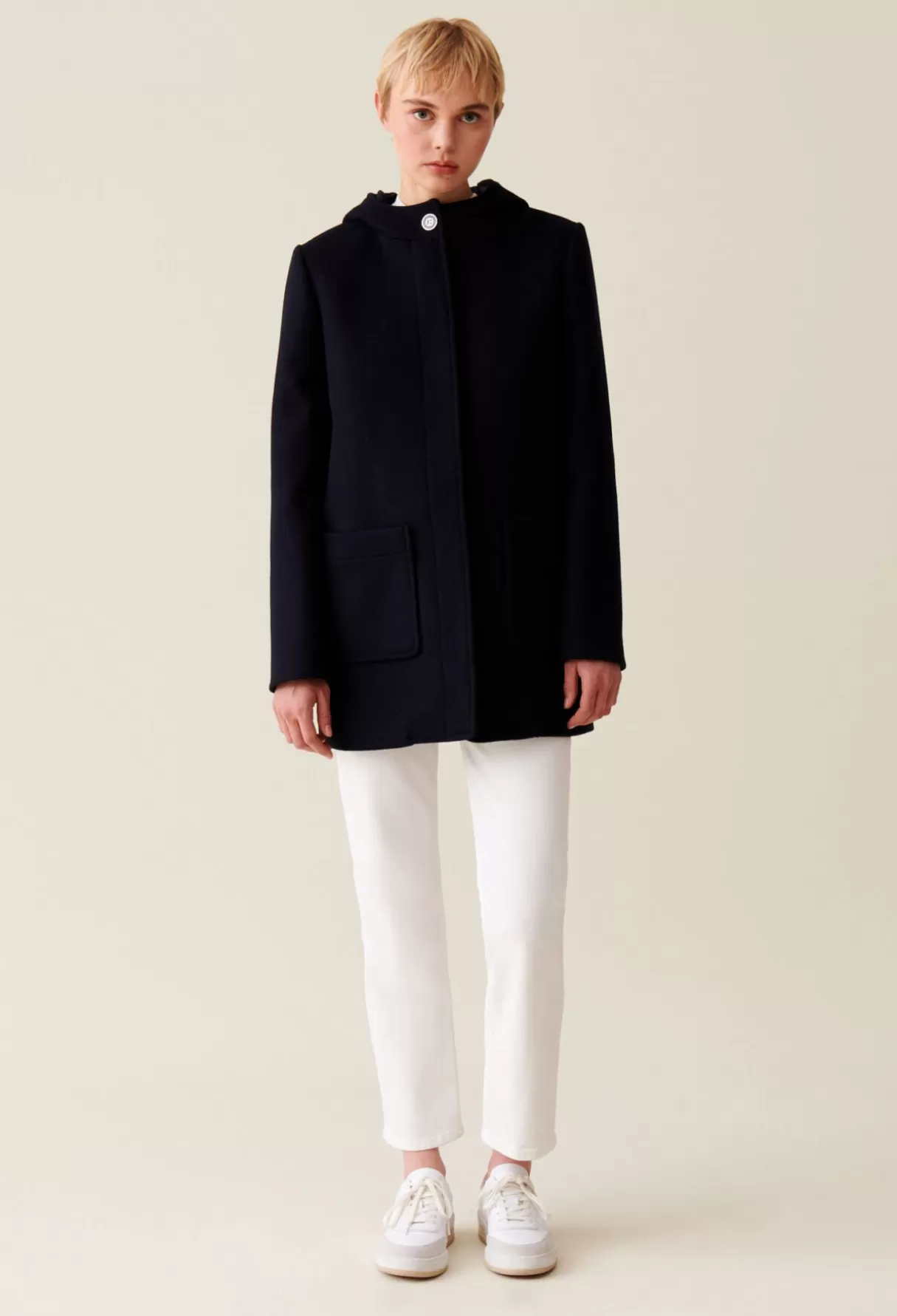 Manteaux-Claudie Pierlot Manteau capuche Marine