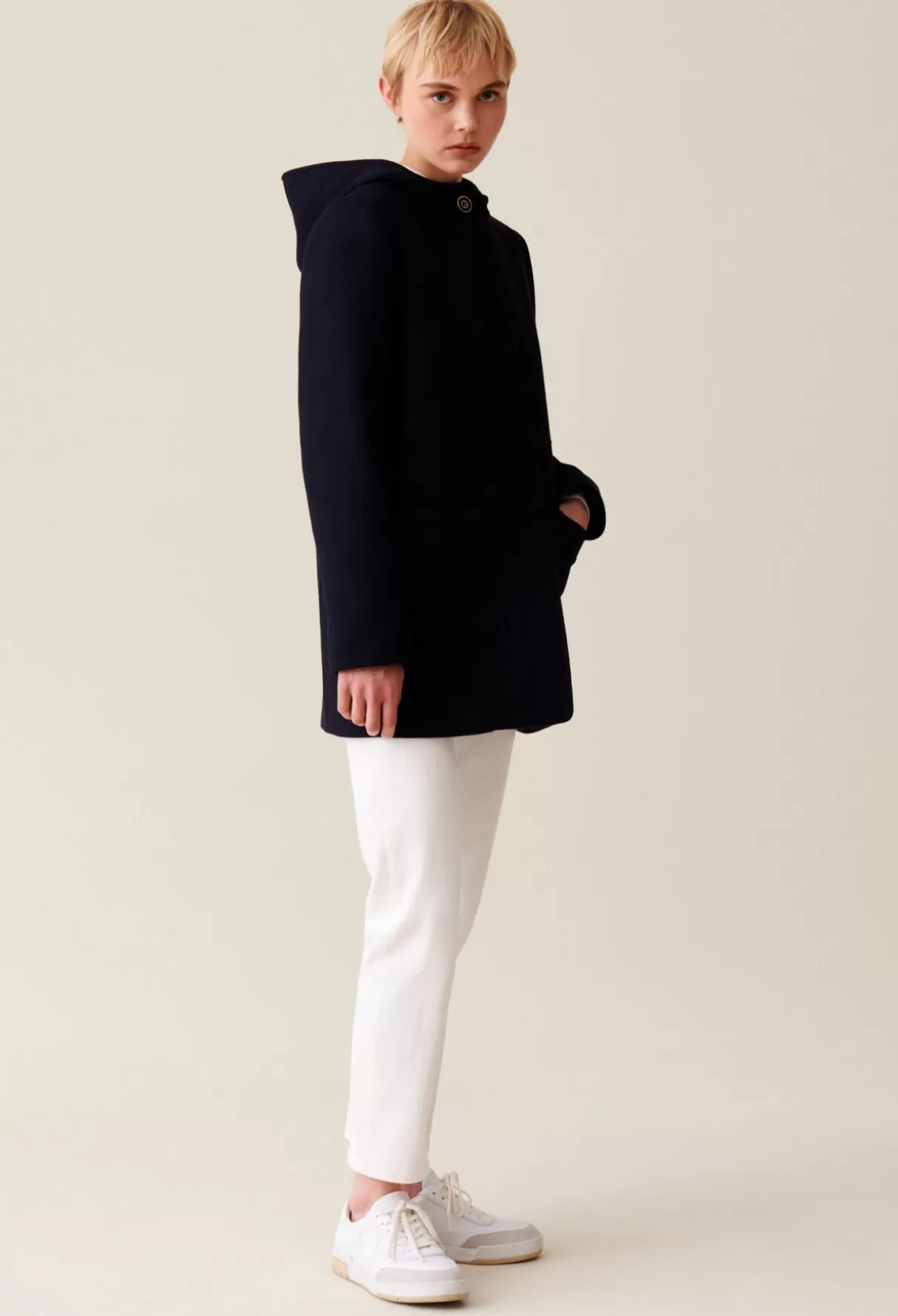 Manteaux-Claudie Pierlot Manteau capuche Marine