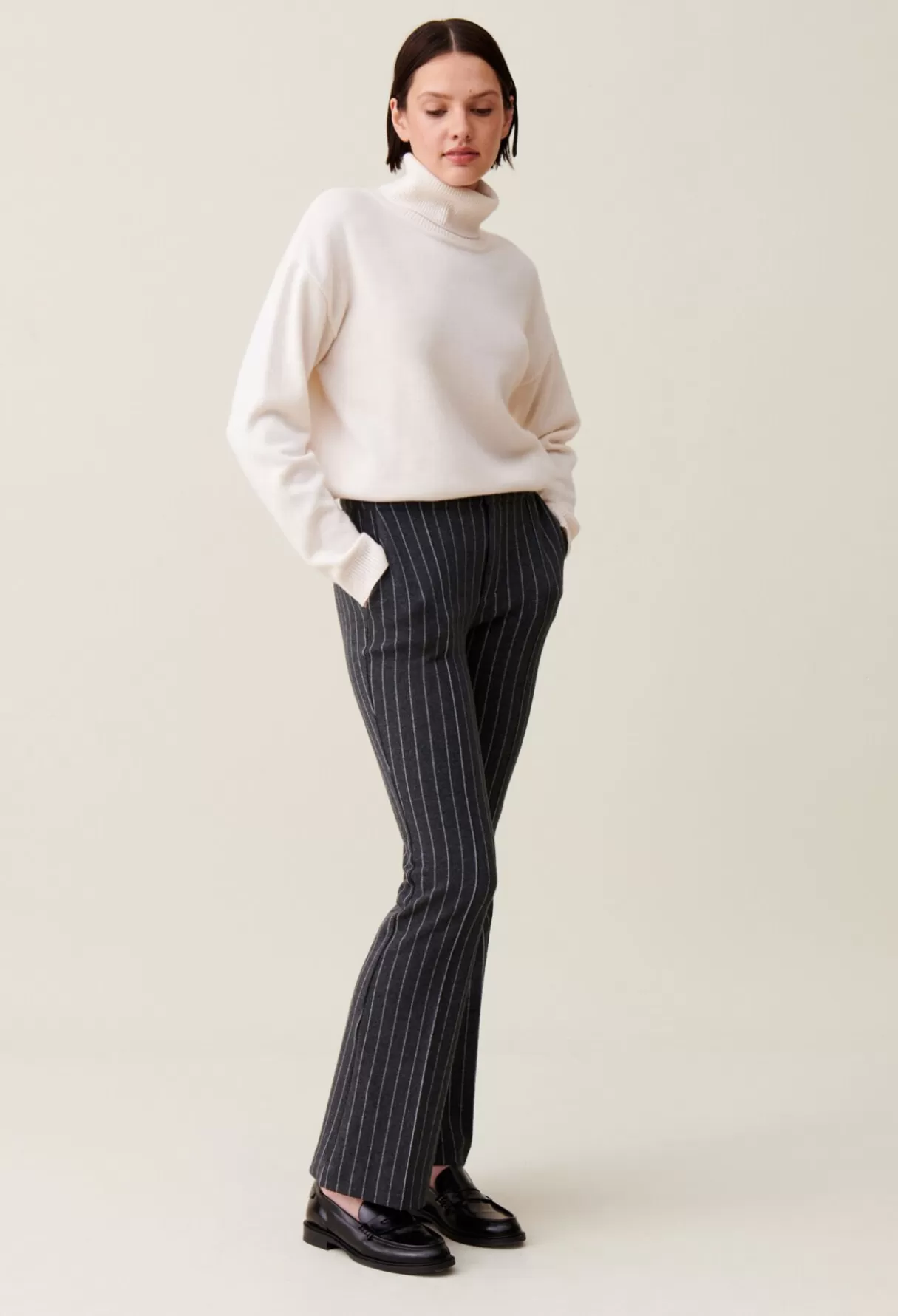 Pantalons Et Jeans-Claudie Pierlot Pantalon flare à rayures Bicolore