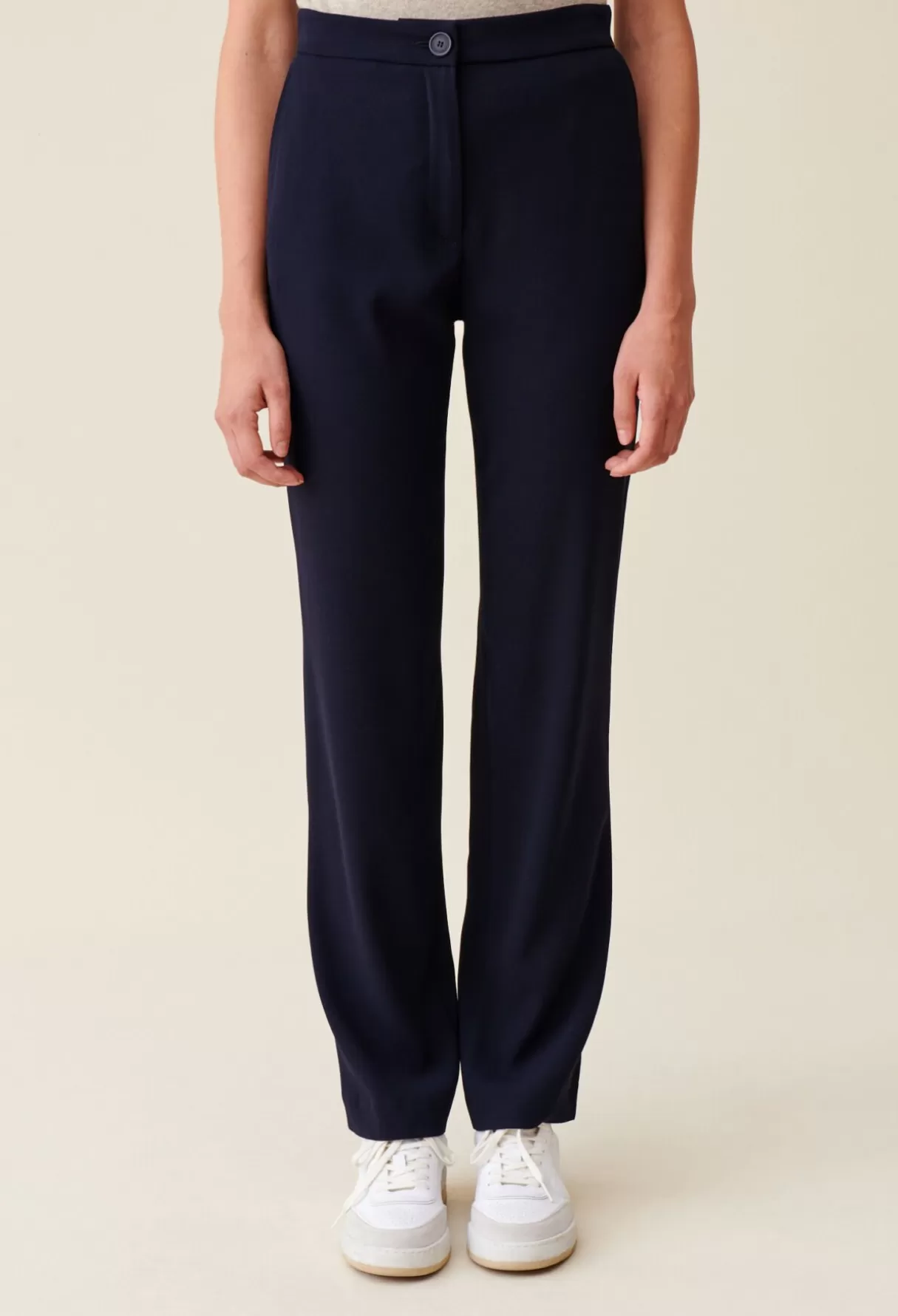 Pantalons Et Jeans-Claudie Pierlot Pantalon tailleur bleu Marine