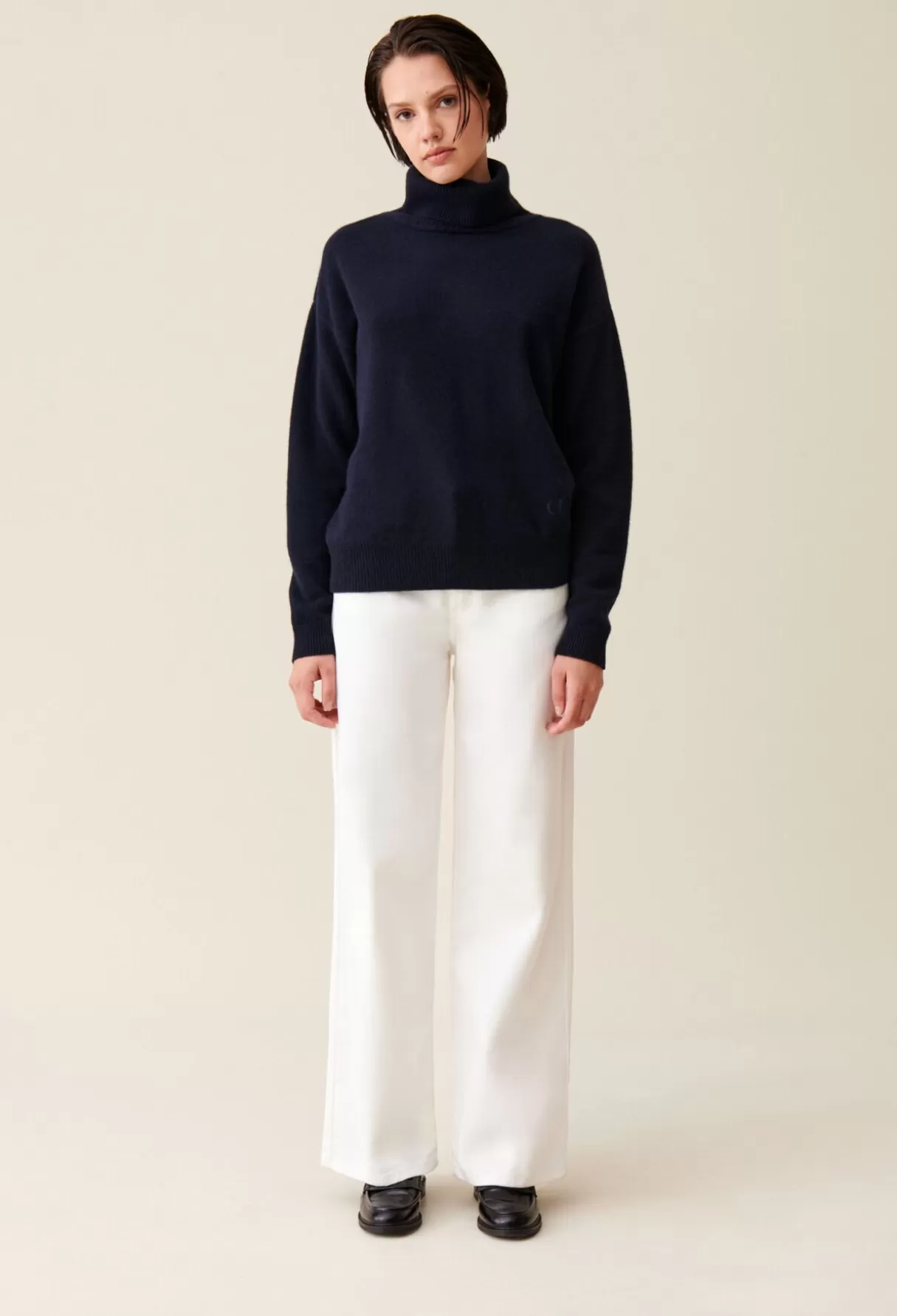 Pulls Et Cardigans-Claudie Pierlot Pull cachemire bleu Marine