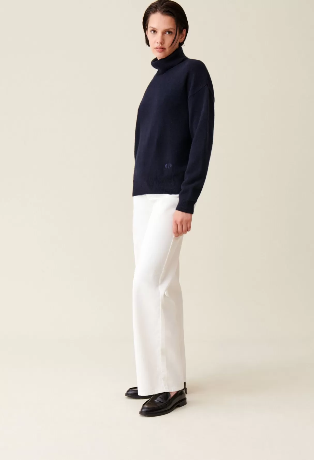 Pulls Et Cardigans-Claudie Pierlot Pull cachemire bleu Marine