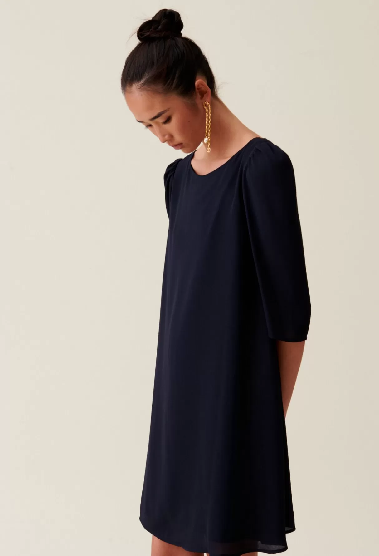 Robes-Claudie Pierlot Robe courte Rififi bleu Marine