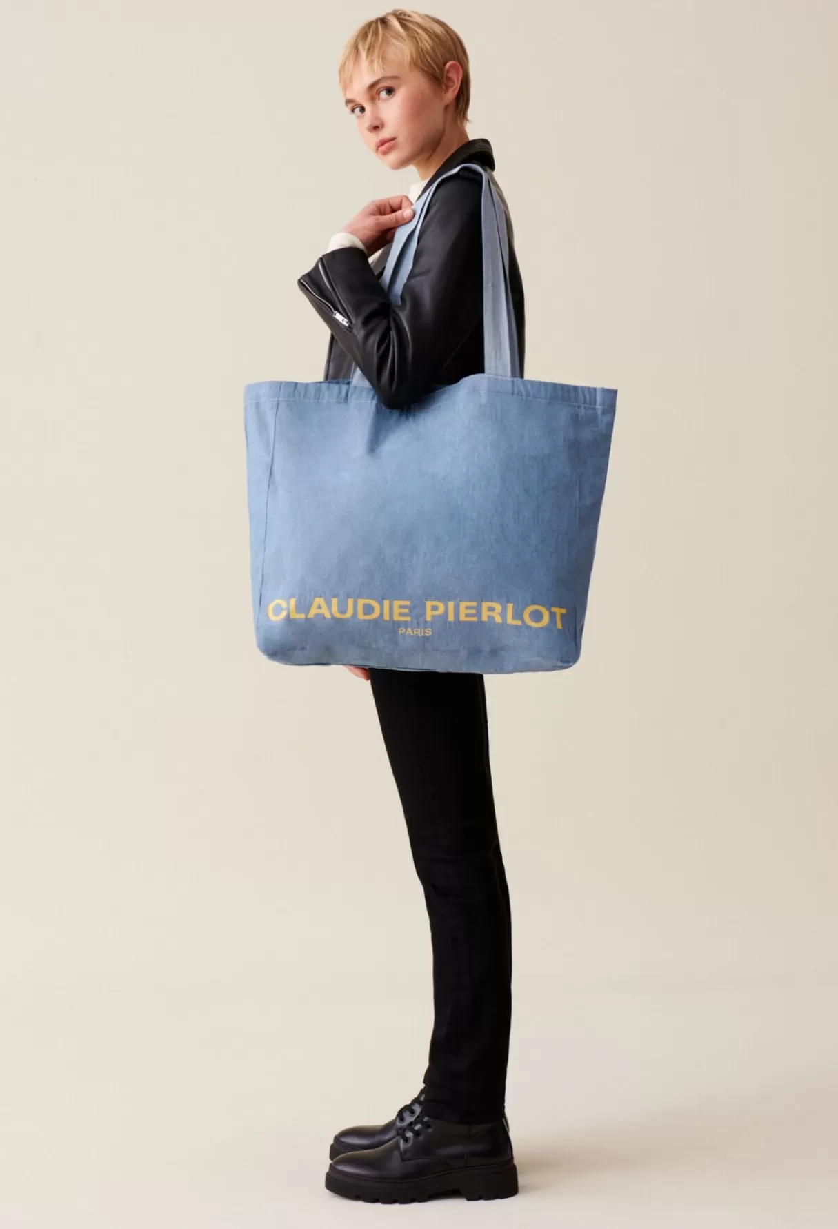 Sacs Cabas | Sacs Porté épaule-Claudie Pierlot Sac cabas oversize Bleu