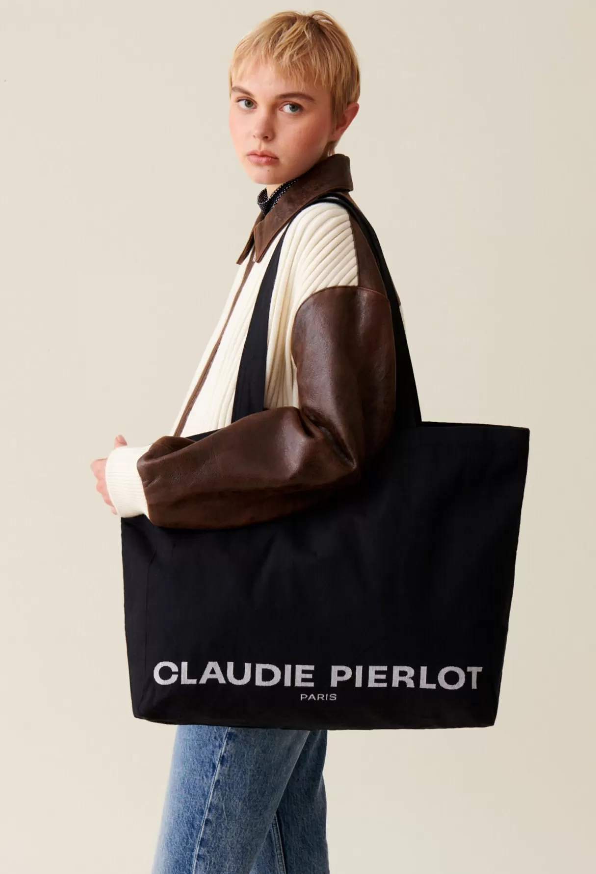 Sacs Cabas | Sacs Porté épaule-Claudie Pierlot Sac cabas oversize Noir