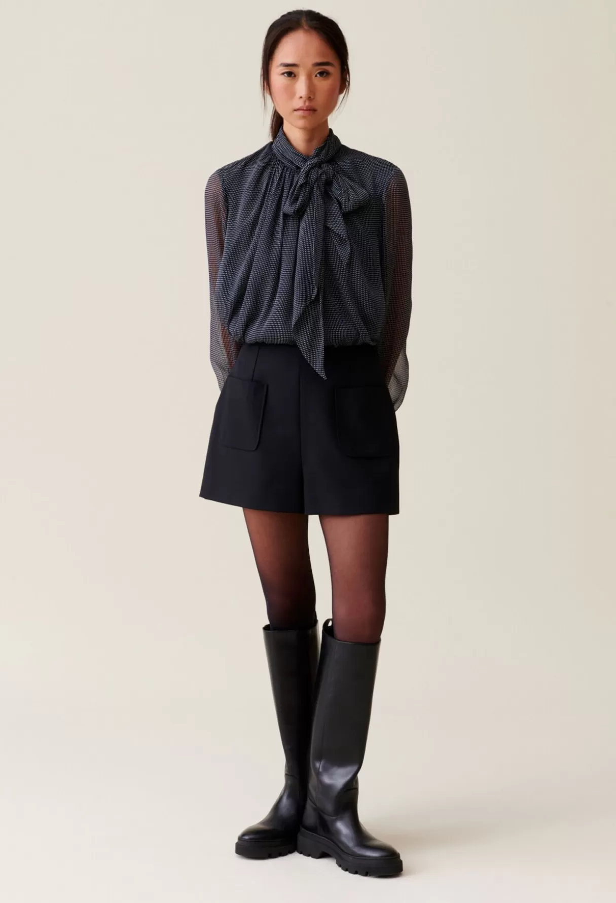 Jupes Et Shorts-Claudie Pierlot Short taille haute Noir