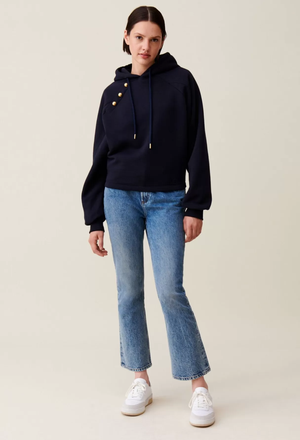 Sweatshirts | Pulls Et Cardigans-Claudie Pierlot Sweatshirt capuche Marine