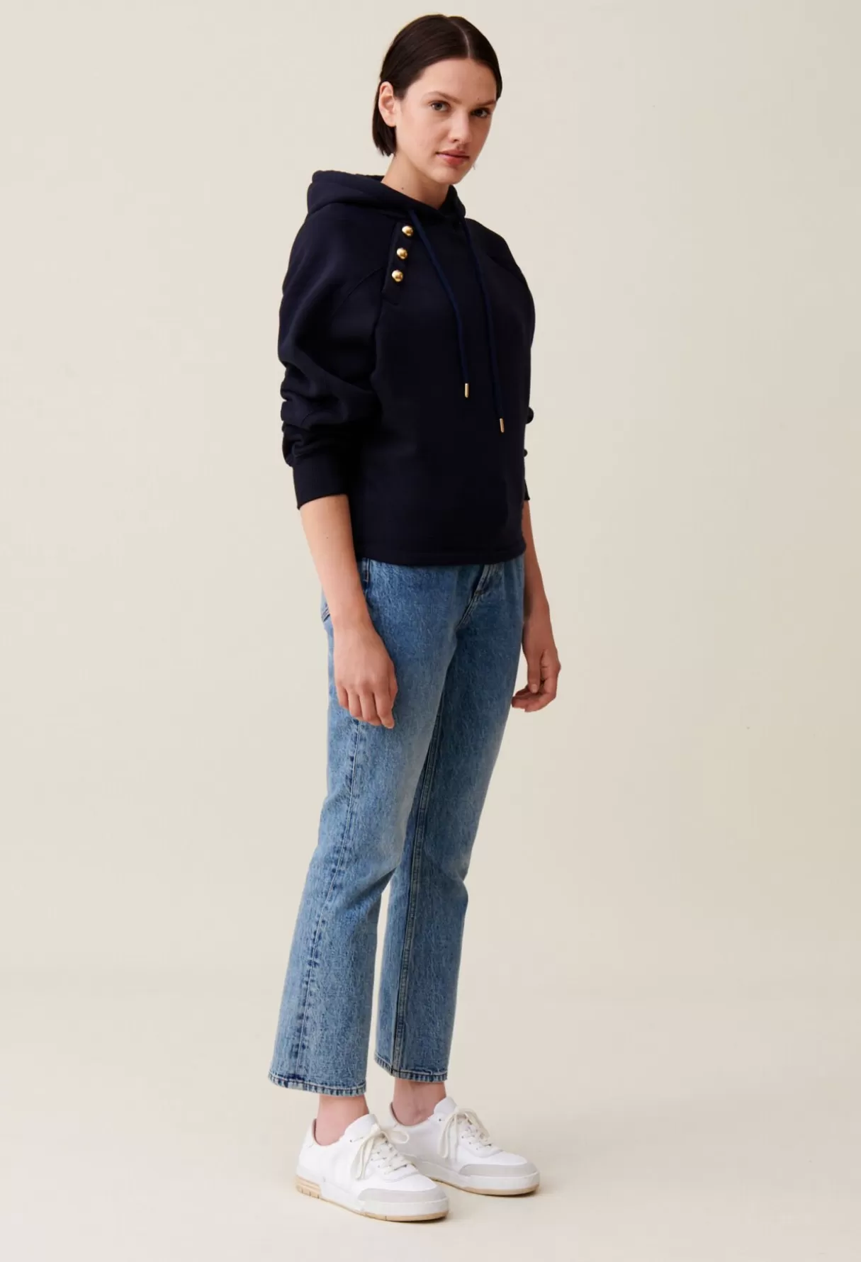 Sweatshirts | Pulls Et Cardigans-Claudie Pierlot Sweatshirt capuche Marine