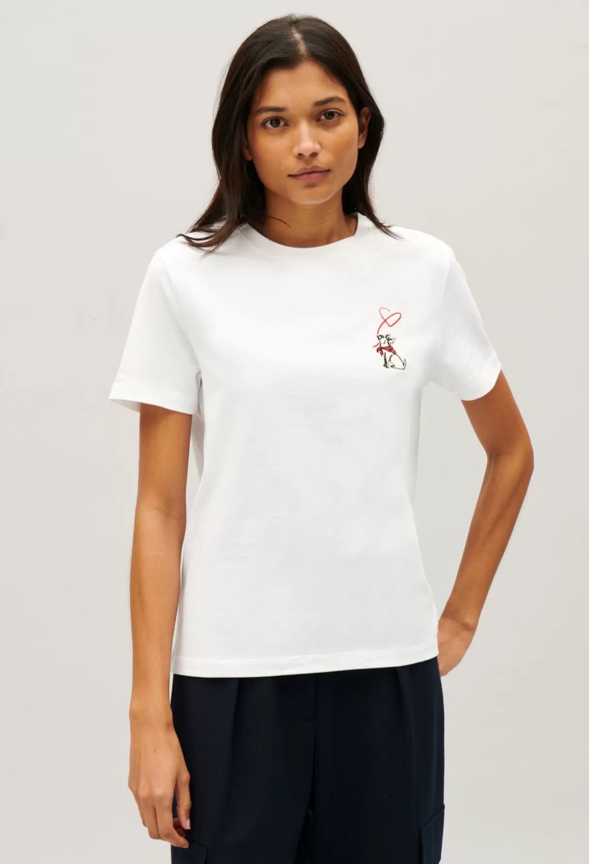 T-Shirts-Claudie Pierlot Tee-shirt Jean Toto écru Ecru