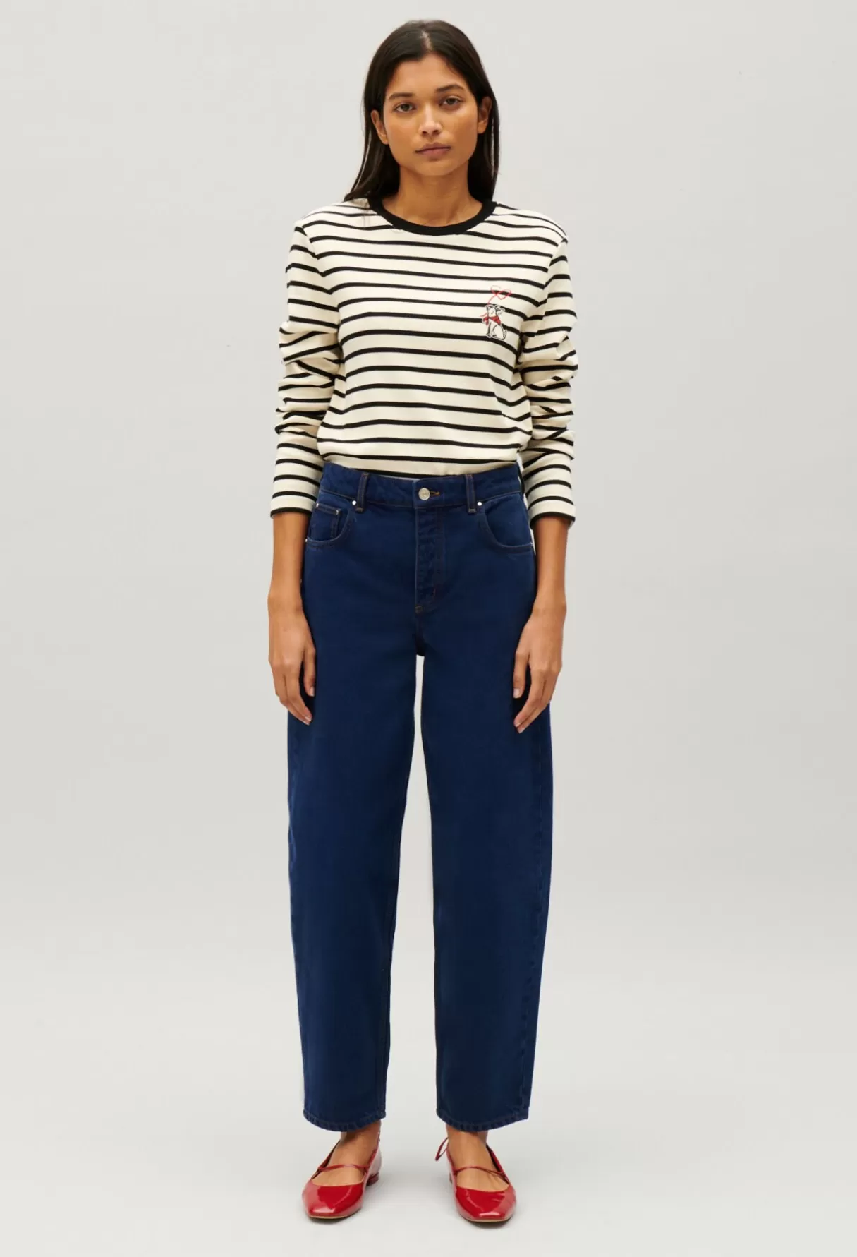 T-Shirts | Pulls Et Cardigans-Claudie Pierlot Tee-shirt marinière Jean Toto Bicolore