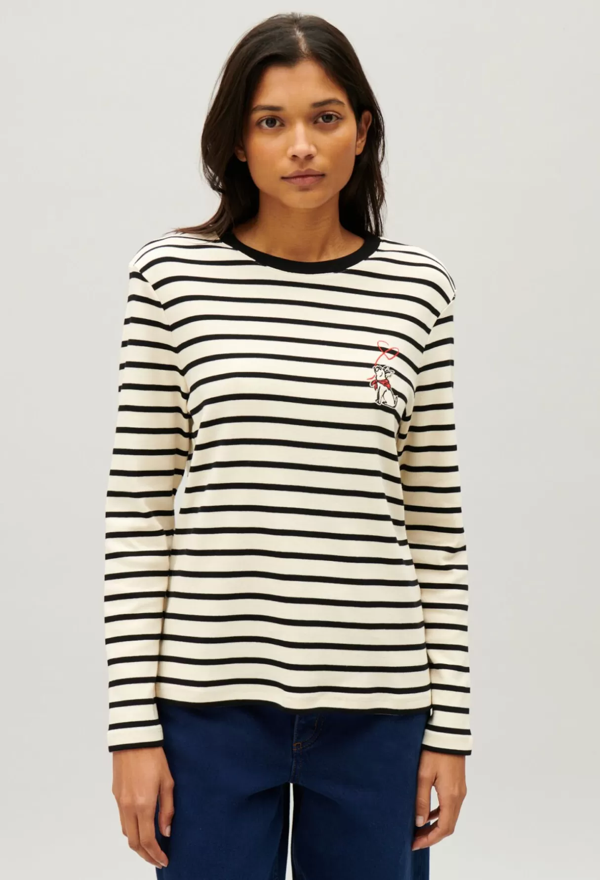 T-Shirts | Pulls Et Cardigans-Claudie Pierlot Tee-shirt marinière Jean Toto Bicolore