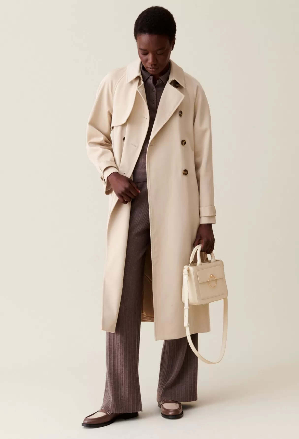 Manteaux-Claudie Pierlot Trench classique 7/8ème Beige