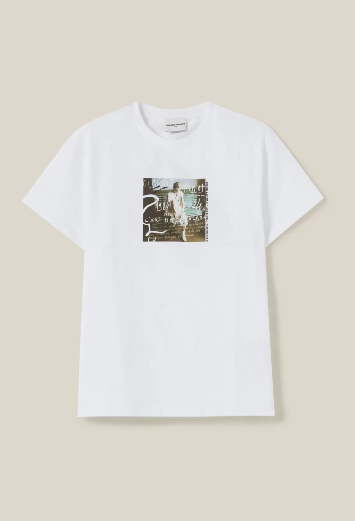 T-Shirts-Claudie Pierlot T-shirt du moi(s) - 29.07.24 Ecru