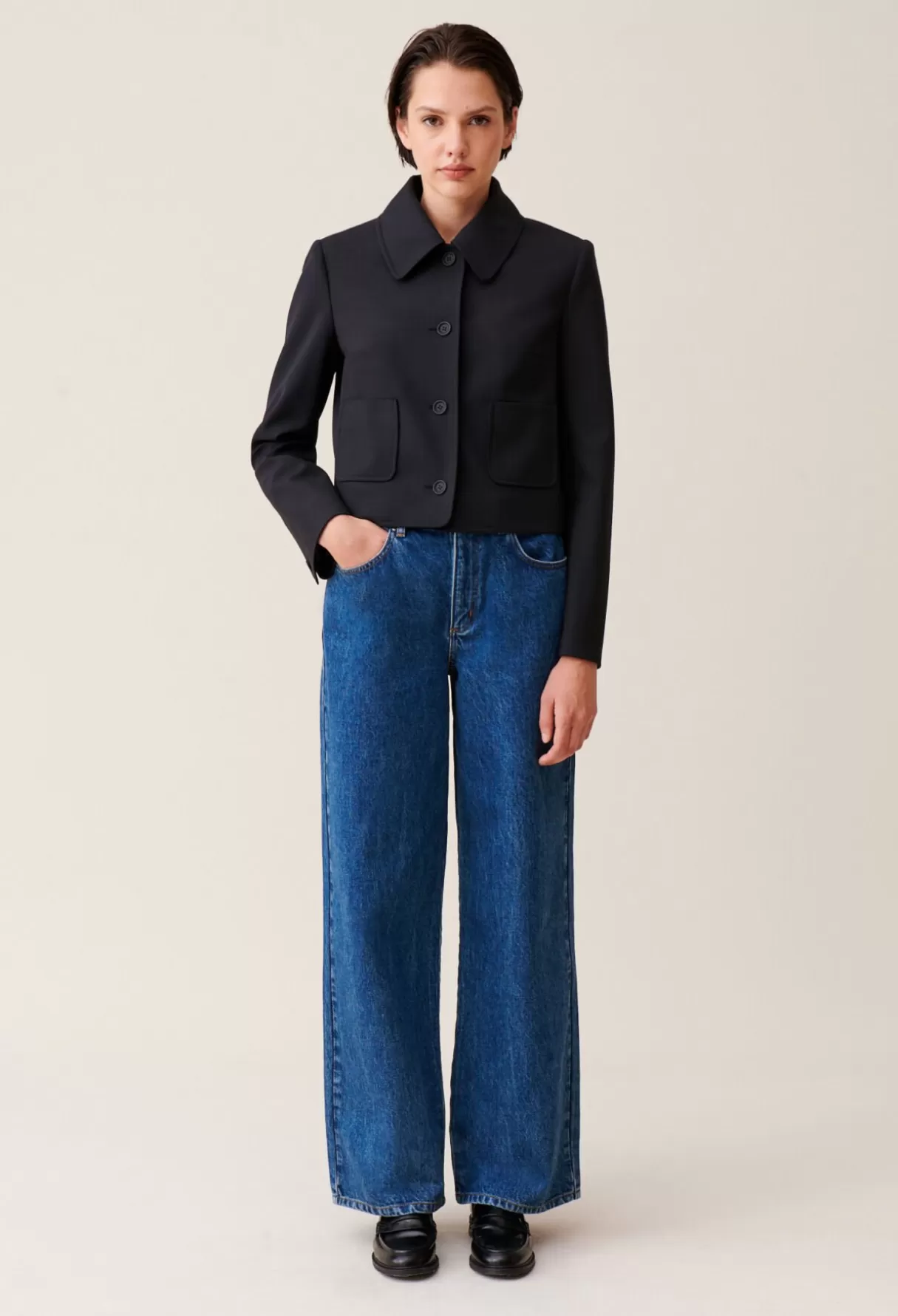 Blazers | Blousons Et Vestes-Claudie Pierlot Veste boite Marine