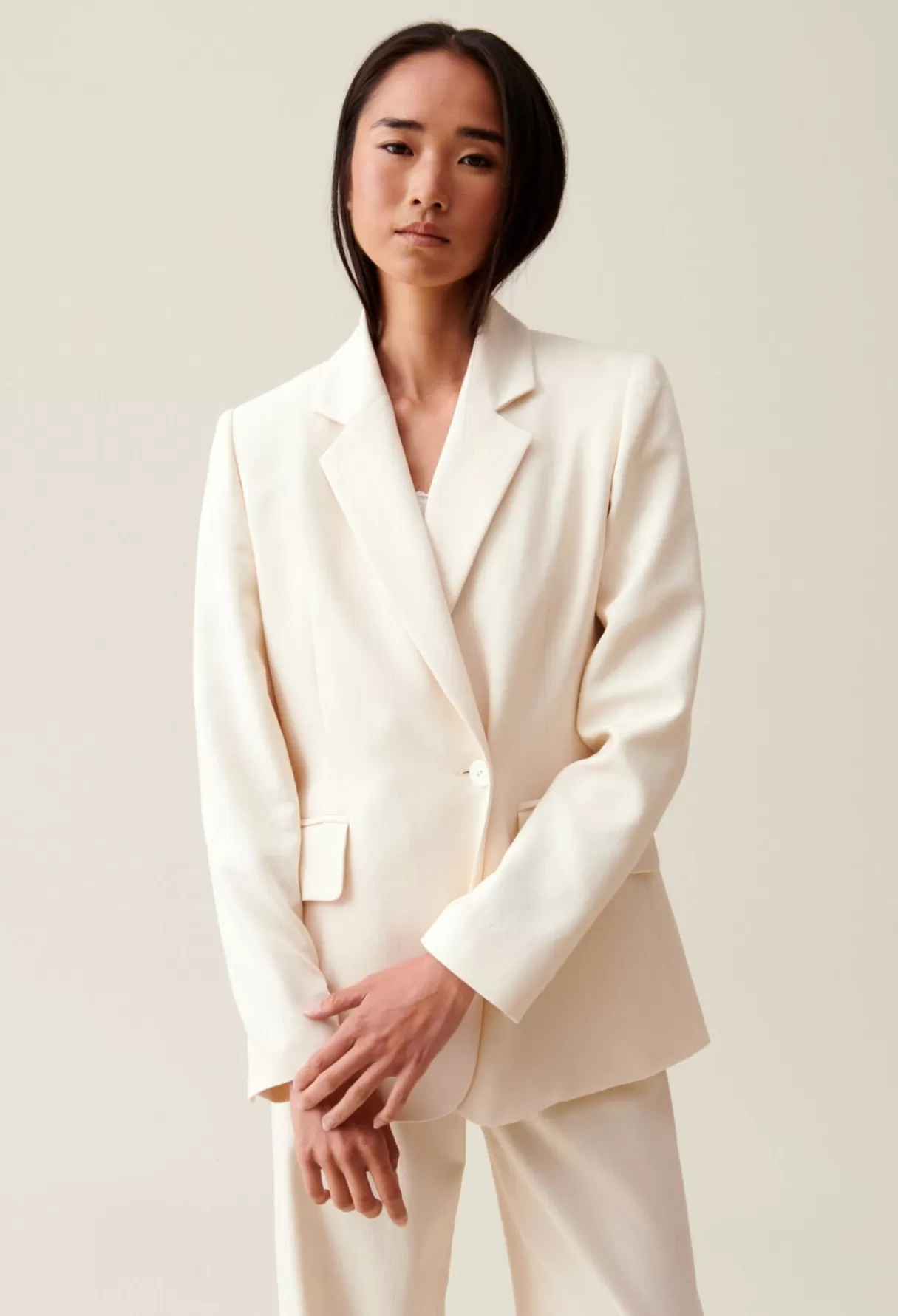 Blazers-Claudie Pierlot Veste tailleur Ivoire