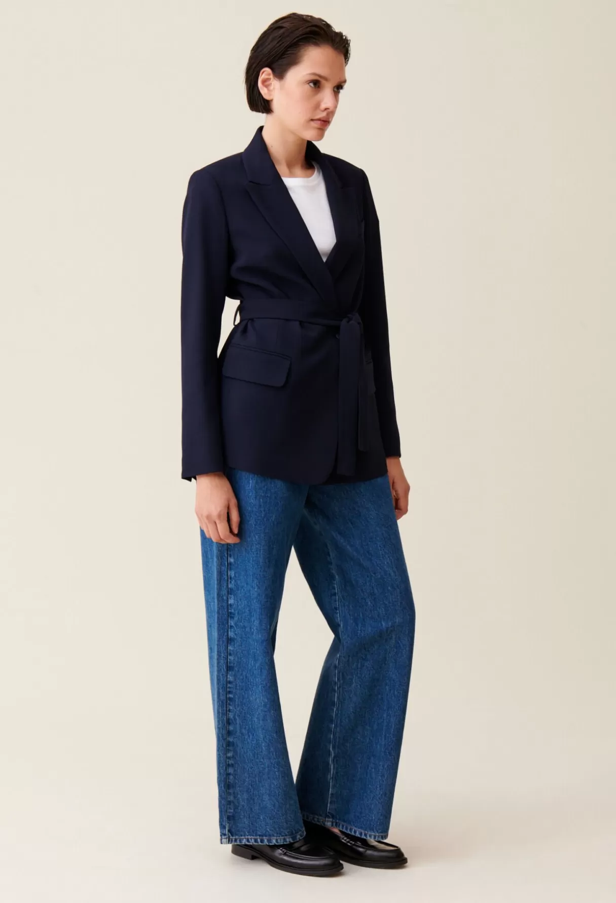 Blazers-Claudie Pierlot Veste tailleur bleu Marine