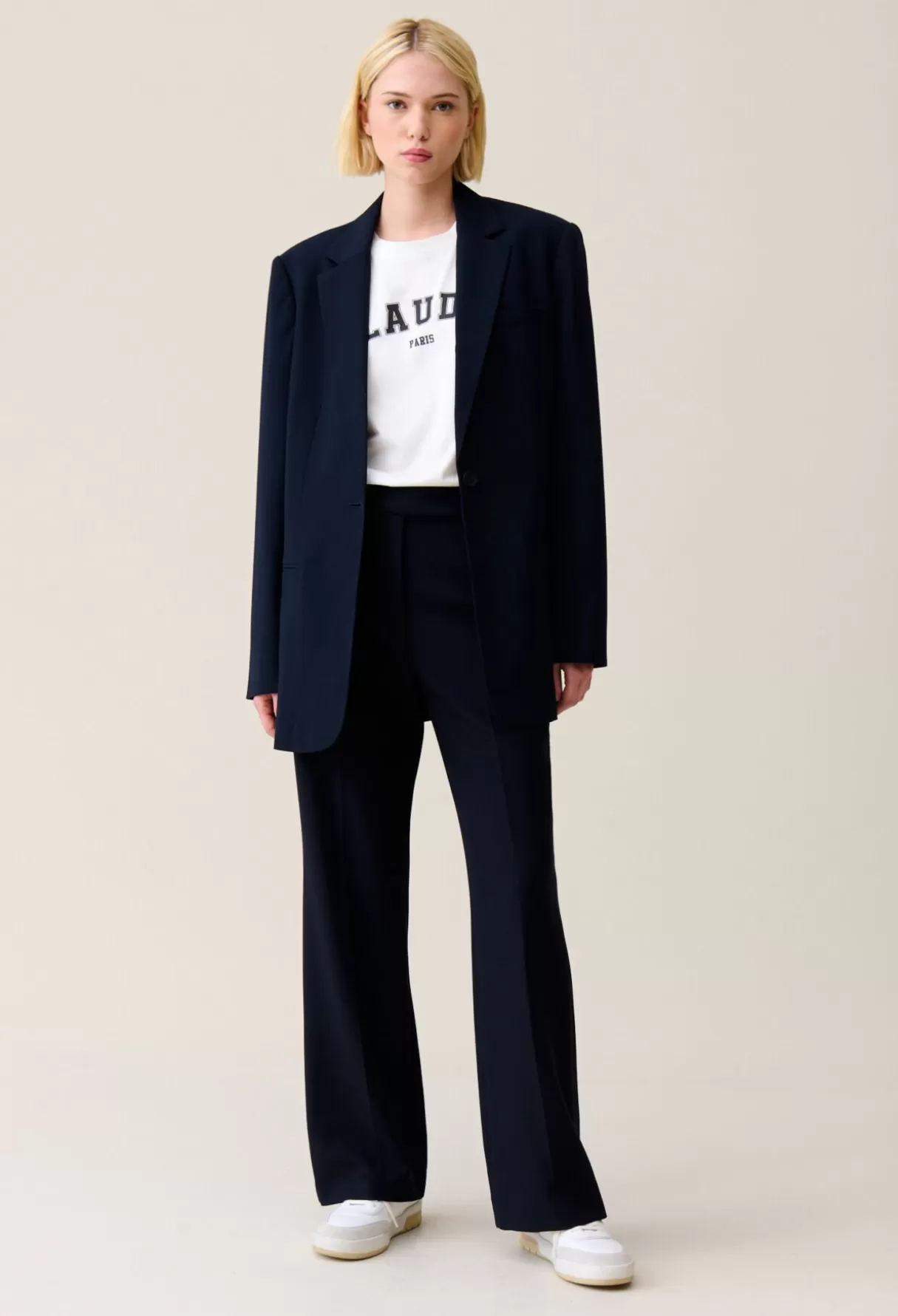 Blazers-Claudie Pierlot Veste tailleur oversize Marine